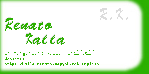 renato kalla business card